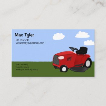 Lawn Care Business Card by NightOwlsMenagerie at Zazzle