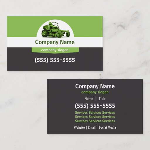 Customizable Lawn Care Business Card