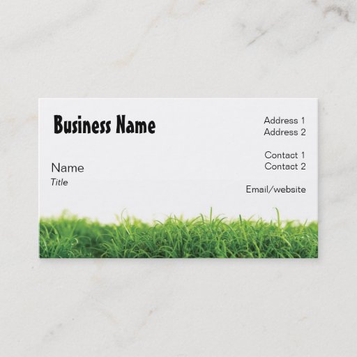 Customizable Lawn Care Business Card