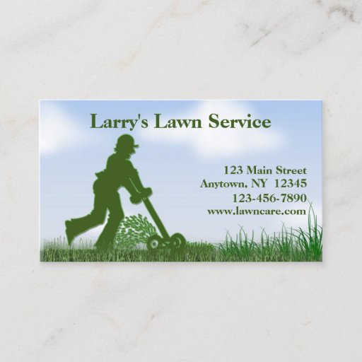 Customizable Lawn Care Business Card