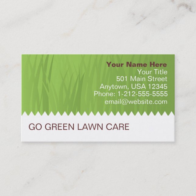 Lawn Care Business Card (Front)