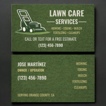 Lawn Care Business Card