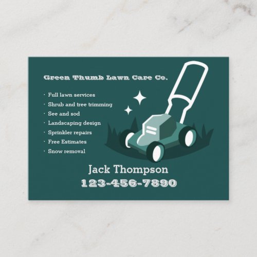 Lawn Care Business Card