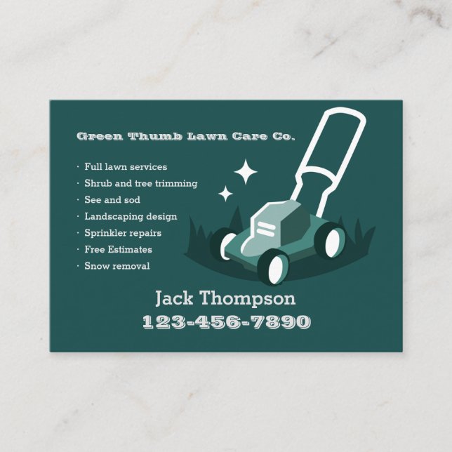 Lawn Care Business Card (Front)