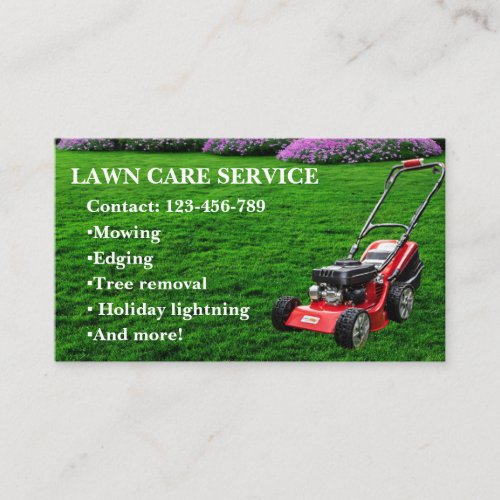Lawn care business card 