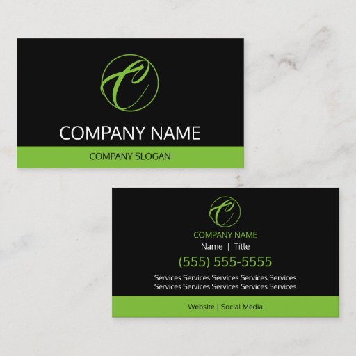 Customizable Lawn Care Business Card