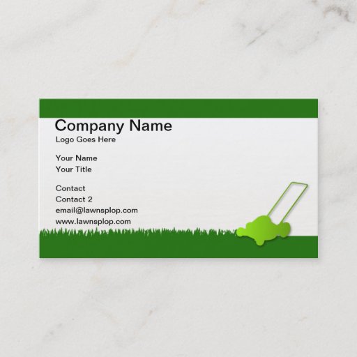 Customizable lawn care business card example