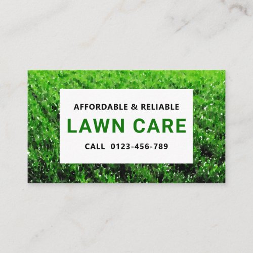 Lawn Care Business Card _ Green Lawn