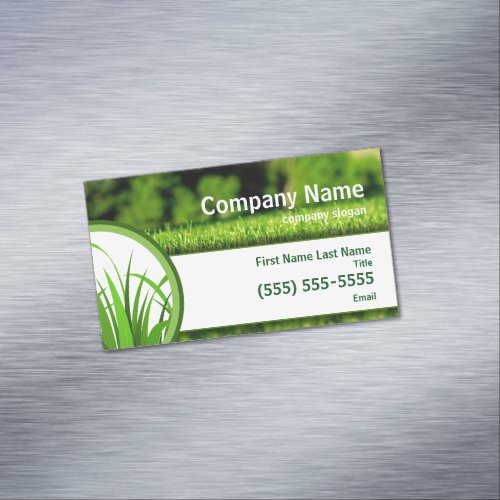 Lawn Care Business Card Magnet