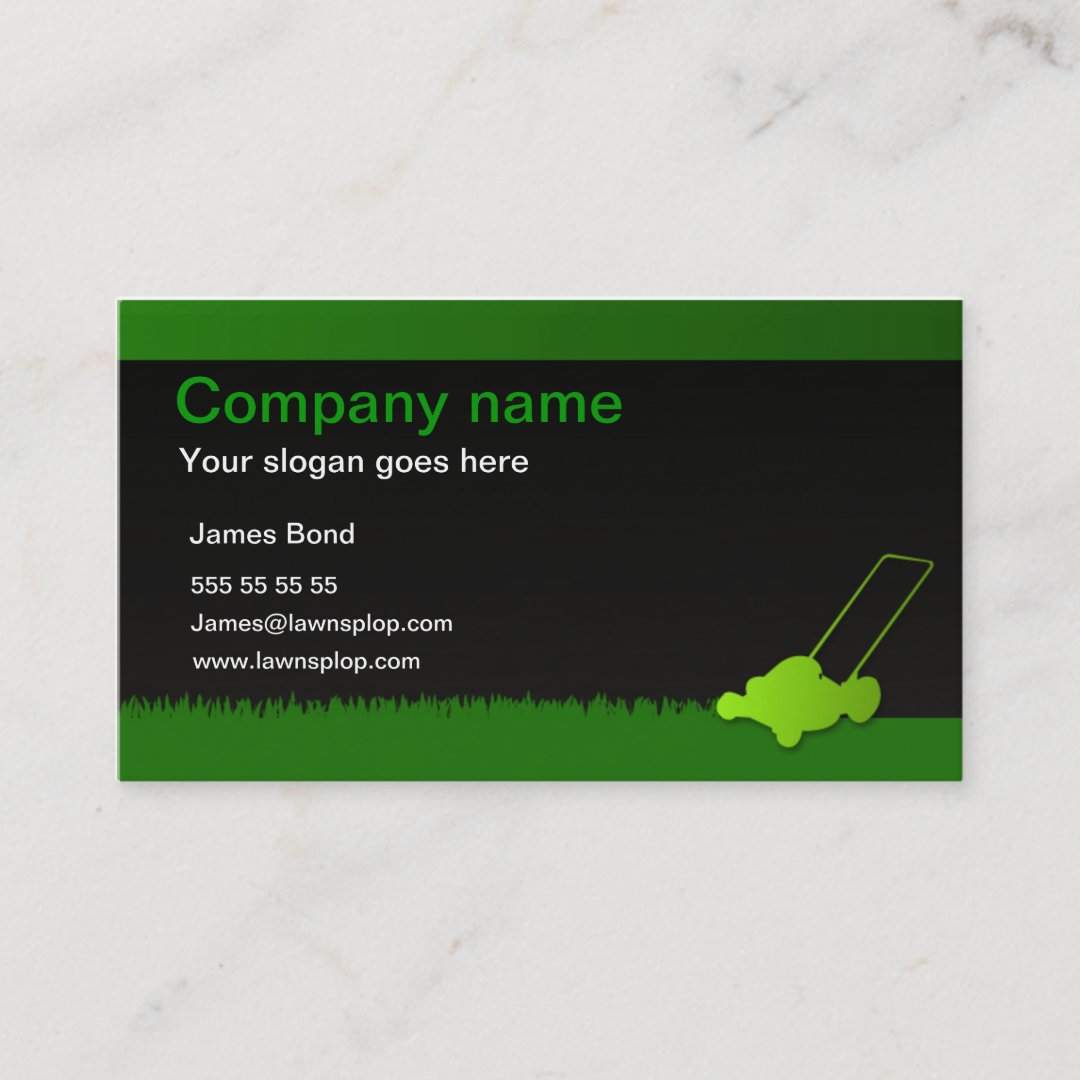 Lawn care business card template | Zazzle