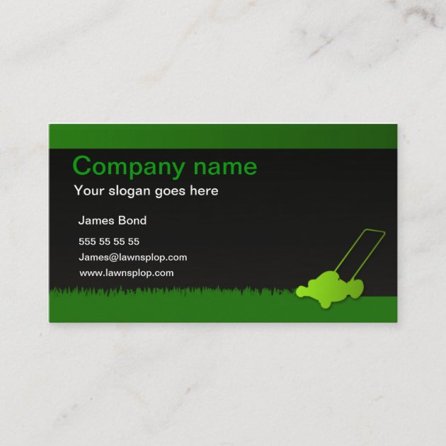 free lawn care business card psd template