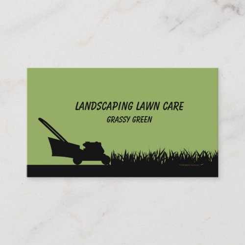 Lawn Care Business Card Template Grass Mowing