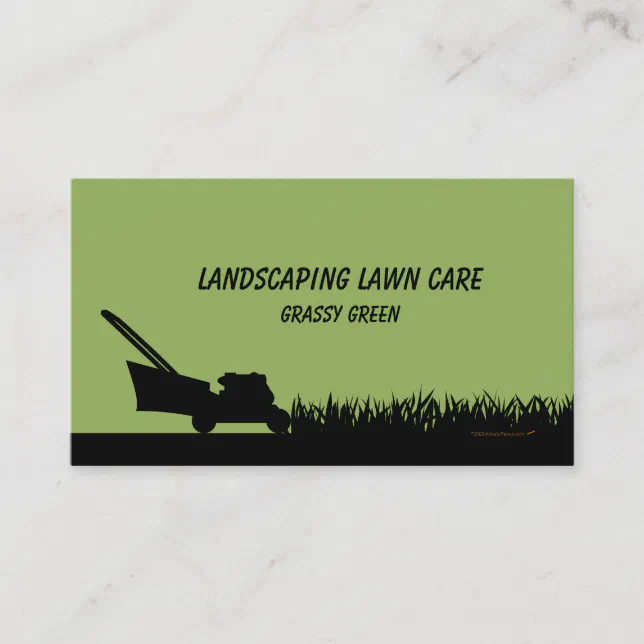 Lawn Care Business Card Template Grass Mowing | Zazzle