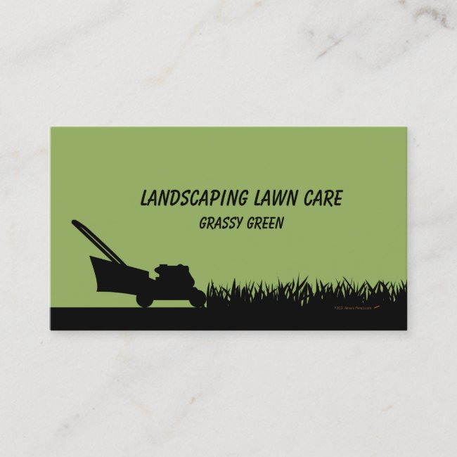 Lawn Care Business Card Template Grass Mowing