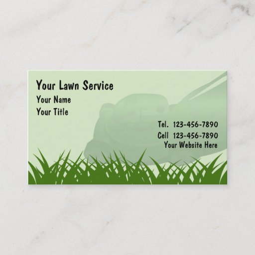 Customizable Lawn Care Business Cards