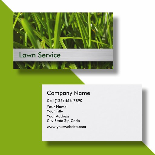 Customizable Lawn Care Business Cards