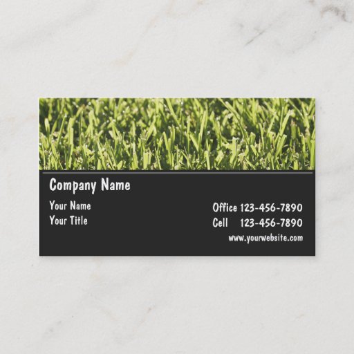 Customizable Lawn Care Business Cards