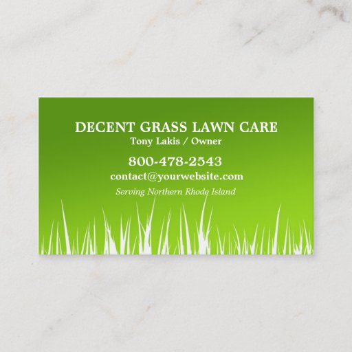Customizable Lawn Care Business Cards