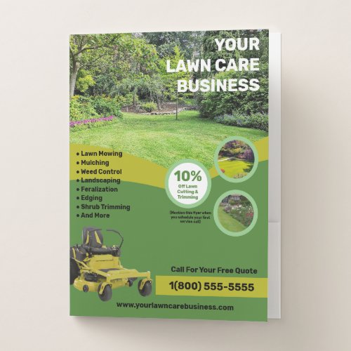 Lawn Care Business Pocket Folder