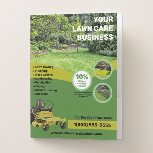Lawn Care Business Pocket Folder