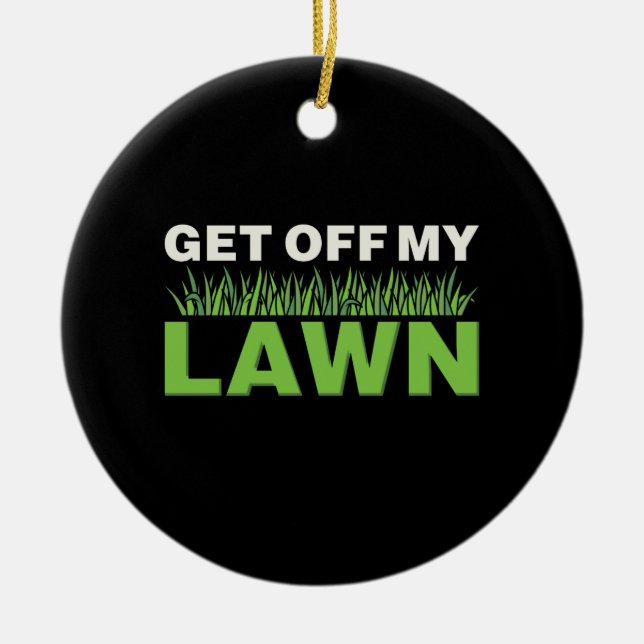 Lawn Care Ceramic Ornament (Front)
