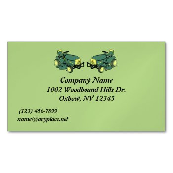 Lawn Care Company Magnetic Business Card by Dollarsworth at Zazzle