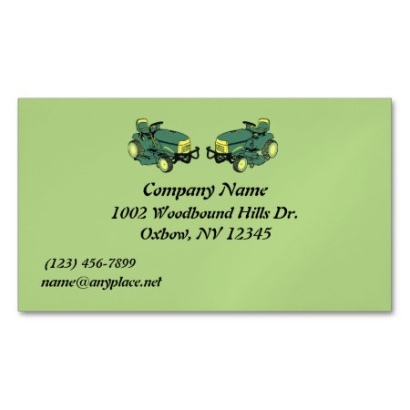 Lawn Care Company Magnetic Business Card