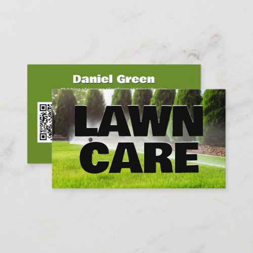 Lawn Care Custom QR Business Card