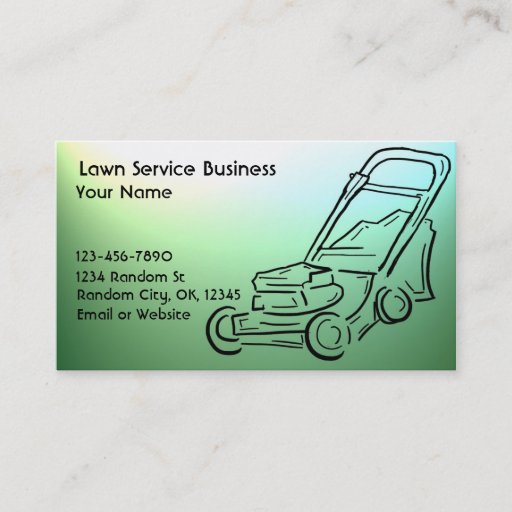 Customizable Lawn care customizable business cards