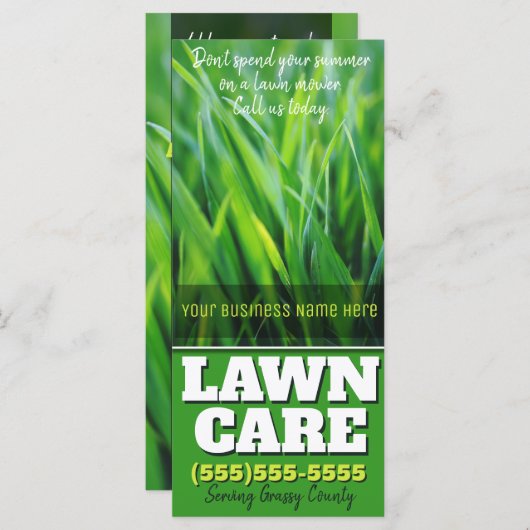 Lawn Care. Customizable Promotional (Front/Back)