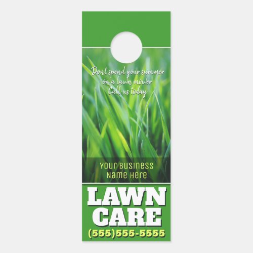 Lawn Care Customizable Promotional Door Hanger