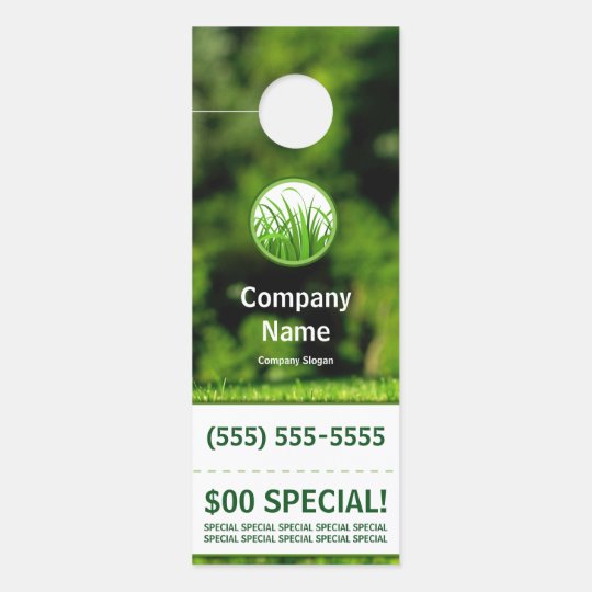Lawn Care Door Hanger Zazzle Com