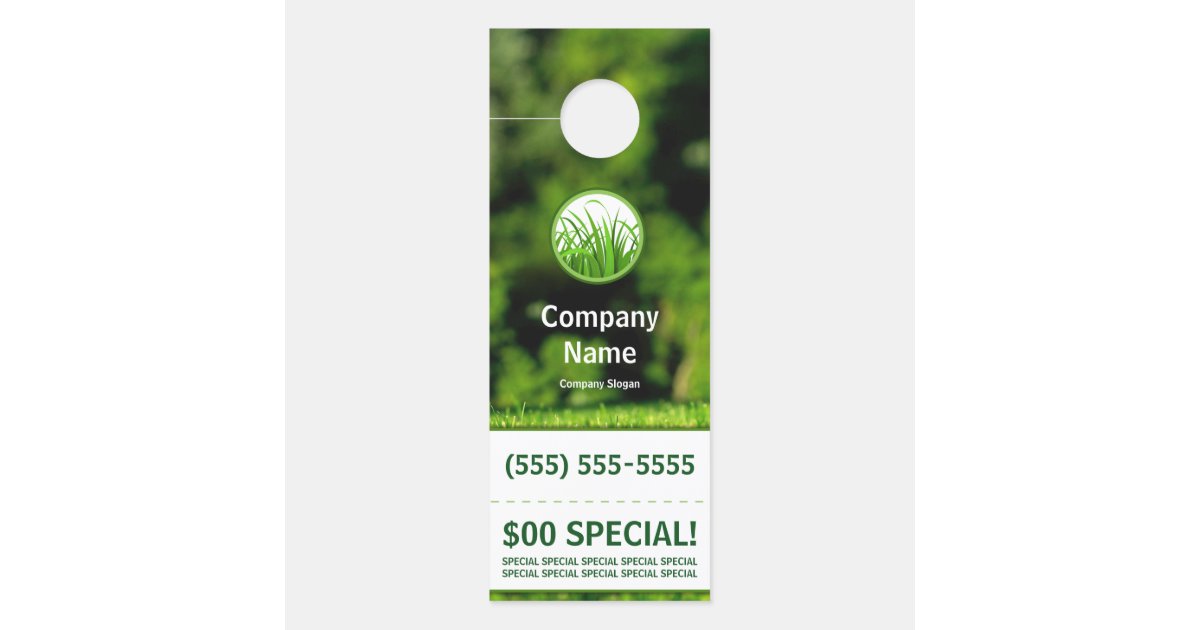 Lawn Care Door Hanger Zazzle Com