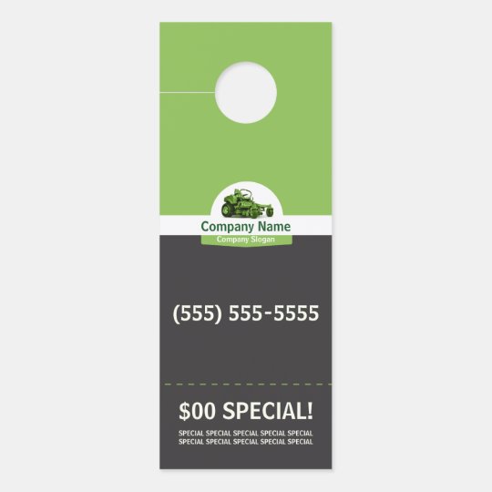 Lawn Care Door Hanger Zazzle Com