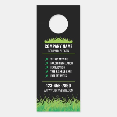 Lawn Care Door Hanger Landscaping Door Hanger