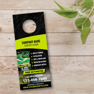 Lawn Care Door Hanger Landscaping Door Hanger