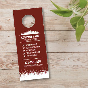 Lawn Care Door Hanger Landscaping Door Hanger
