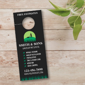 Lawn Care Door Hanger Landscaping Door Hanger
