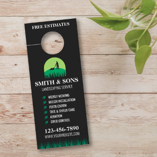 Lawn Care Door Hanger Landscaping Door Hanger