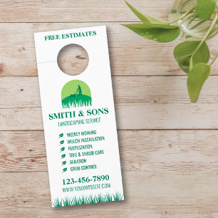 Lawn Care Door Hanger Landscaping Door Hanger