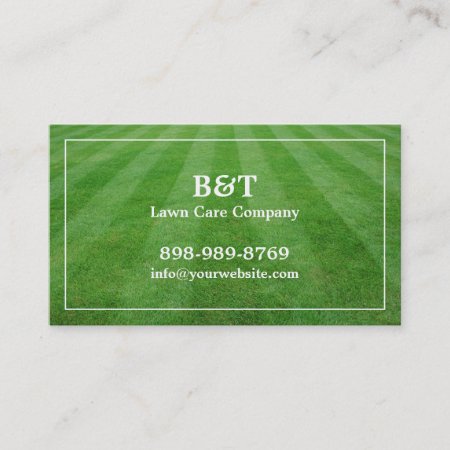 Lawn Care Field Grass Business Card