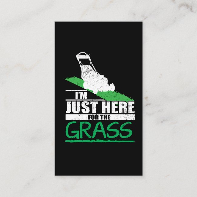 Lawn Care Funny Lawn Mower Grass Mowing Business Card
