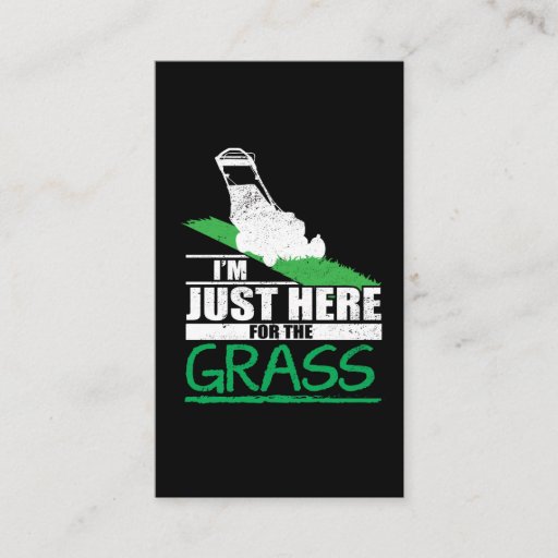 Customizable Lawn Care Funny Lawn Mower Grass Mowing Business Card