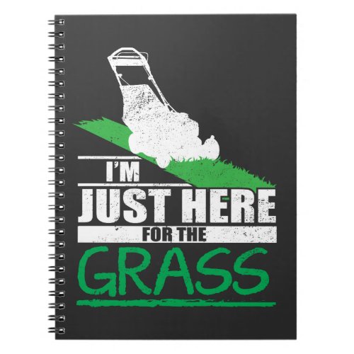 Lawn Care Funny Lawn Mower Grass Mowing Notebook