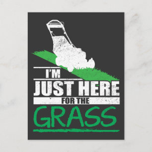 Lawn Care Funny Lawn Mower Grass Mowing Postcard