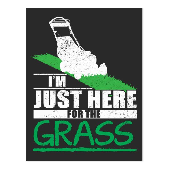 Lawn Care Funny Lawn Mower Grass Mowing Postcard