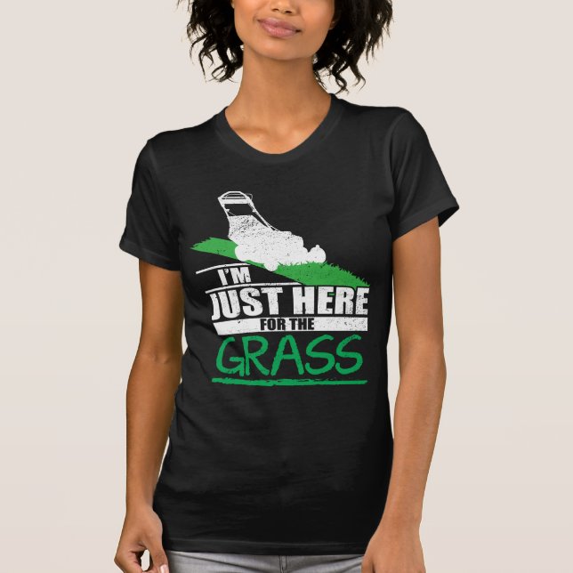 Lawn Care Funny Lawn Mower Grass Mowing T-Shirt (Front)