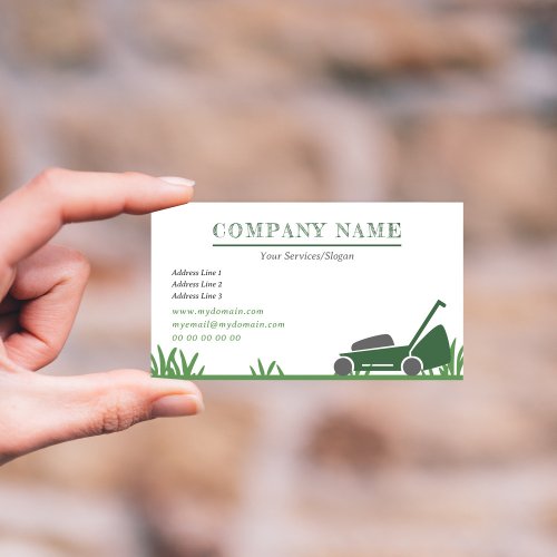 Lawn Care  Gardener Business Card