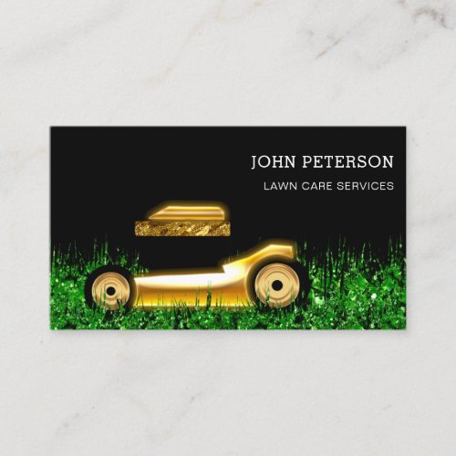Lawn Care Gardening Grass Cutting Services Lux Business Card