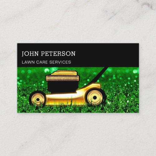 Lawn Care Gardening Grass Cutting Services VIP Business Card